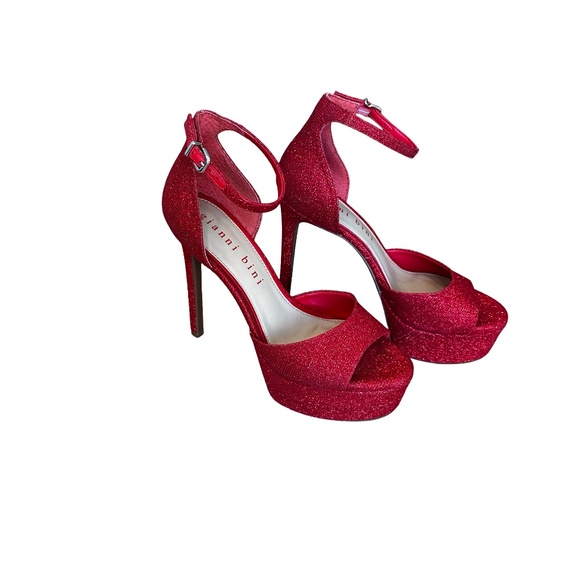 Gianni Bini Shoes - NWT Gianni Bini Chellsie Glitter Ankle Strap Platform Stiletto Dress Shoes 8.5